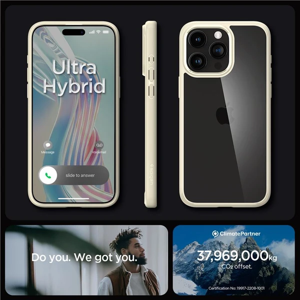 Spigen Ultra Hybrid kryt iPhone 15 Pro béžový - Puzdra - Obrázok 8409000601
