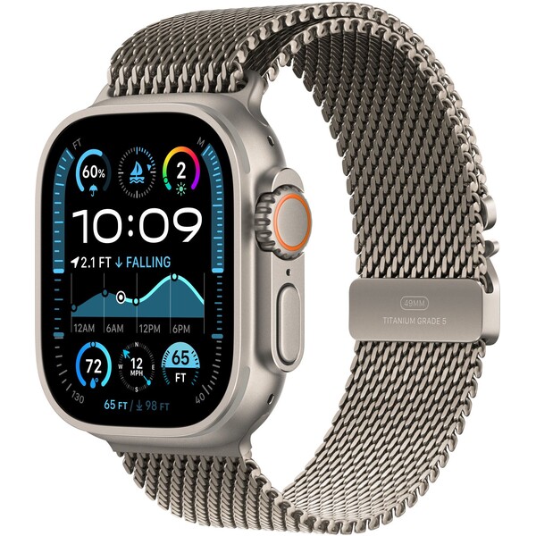 E-shop Apple Watch 49/46/45/44mm milánsky ťah z prírodného titánu S