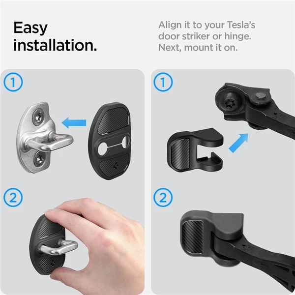 Spigen Door Lock Cover kryt zámku dverí Tesla Model Y/3 čierna - Vychytávky - Obrázok 841b5acc959840a99fa6e0b32ae7b088