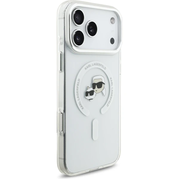 Karl Lagerfeld IML K&CH Heads Metal Frame MagSafe kryt iPhone 17 Pro Max číry - Puzdra - Obrázok 8420ab5ad4804df6b57f9733bee98cac