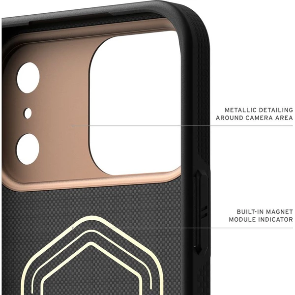 UAG Fibr Armr MagSafe kryt iPhone 17 Pro Max kevlar čierny/bronzový - Puzdra - Obrázok 845072edc9084c9396056a0cae4f80cf