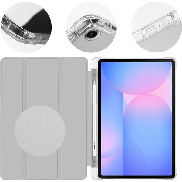 OBAL:ME MistyTab púzdro Samsung Galaxy Tab S10 Lite/S9/S9 FE/S10 FE svetlo šedé - Puzdra - Obrázok 8450a82c1e1142939418e5d696ed68c0