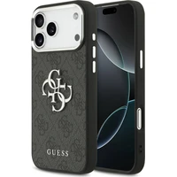 Guess PU 4G Metal Logo kryt iPhone 17 Pro Max strieborný/čierny - Puzdra