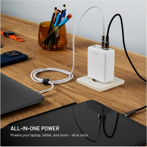 FIXED GaN nabíjačka s 3xUSB-C a USB-A, PD 3.0, 120W, biela - Nabíjačky - Obrázok 845b401fcab84cf381d62cb5dd5af081