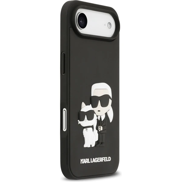 Karl Lagerfeld 3D Rubber Karl and Choupette kryt iPhone Air čierny - Puzdra - Obrázok 849229bb11de4f07816bf4fd110ae65d