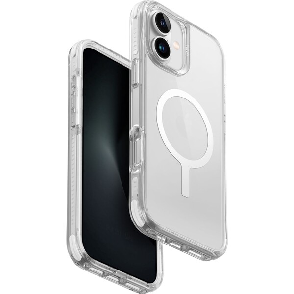 UNIQ Combat Luminous MagClick kryt s MagSafe iPhone 16 Plus číry/neón
