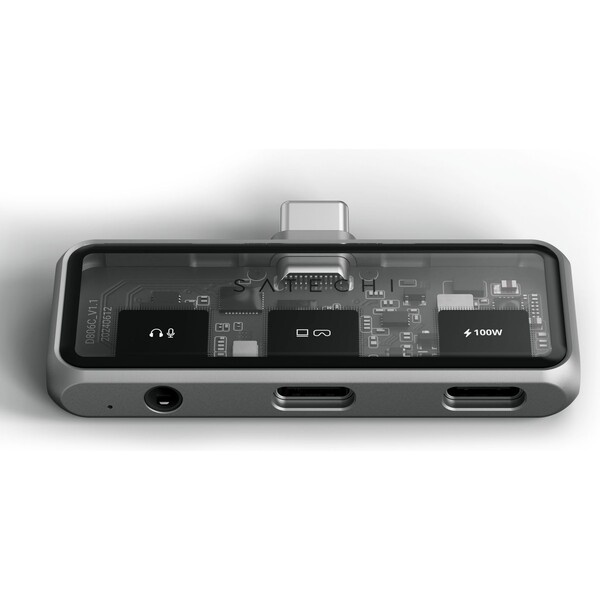 Satechi Mobile XR Hub s duálnym USB-C a audio portom vesmírne šedý