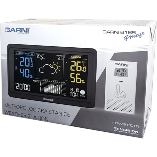 GARNI 618B Precise Meteorologická stanica čierna - Meteorologické stanice - Obrázok 84D5000N01