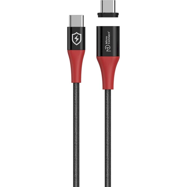 MicroConnect Safe Charge Magnetický USB-C/USB-C napájací kábel 240W 1,5m čierny - Káble a redukcie - Hlavný obrázok
