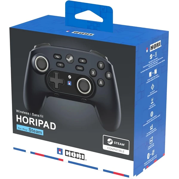 HORI bezdrôtový ovládač HORIPAD pre Steam (PC) čierny - Herné ovládače - Obrázok 84UE000L01