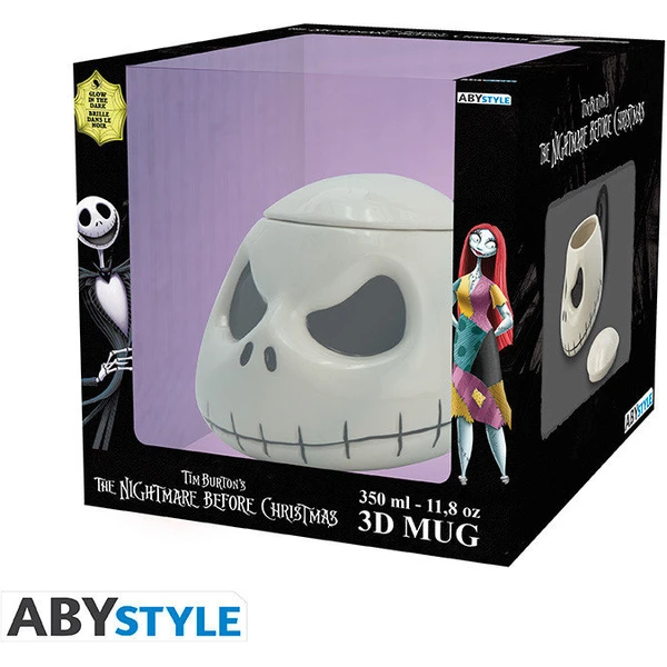 3D hrnček Abysse Corp Nightmare Before Christmas - Jack (svietiace v tme) 350 ml - Hrnčeky - Obrázok 84YK000K01