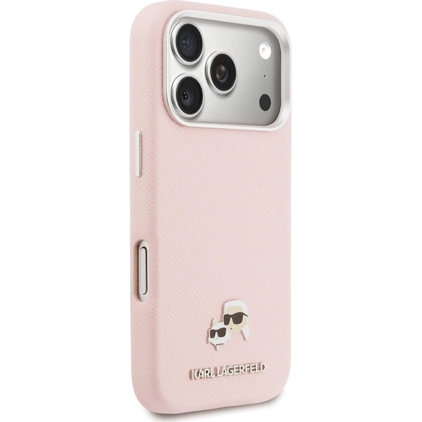 Karl Lagerfeld PU Karl a Choupette Heads Pins MagSafe kryt iPhone 17 Pro ružový - Puzdra - Obrázok 84b59c4eba3f471d9e354e7a8897a4fb