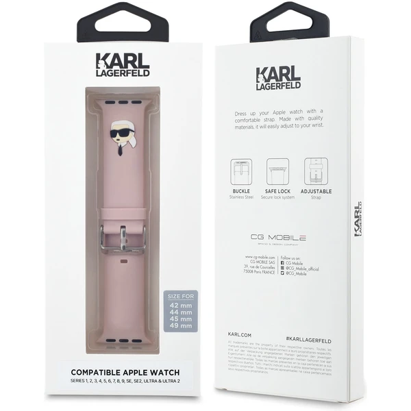 Karl Lagerfeld Karl Head NFT Remienok pre Apple Watch 42/44/45/46/49 Pink - Remienky - Obrázok 84f9f1069cfe47159bda2661ac5fa6da