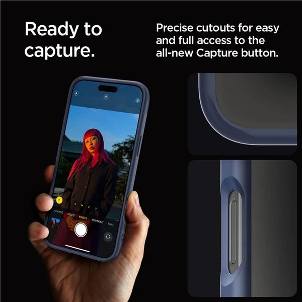 Spigen Ultra Hybrid kryt iPhone 16 Pro navy blue - Puzdra - Obrázok 84fde3e3e2674052a25089ae978bbf08