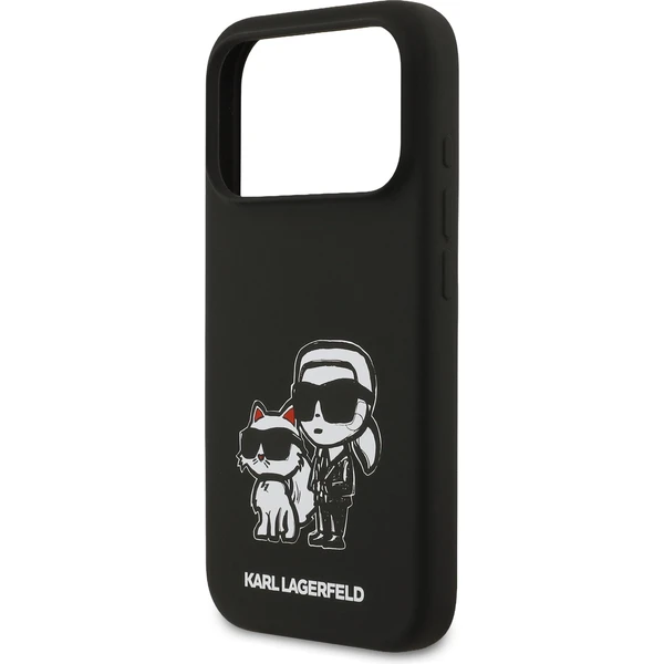 Karl Lagerfeld Liquid Silicone K&CH Sketch MagSafe kryt iPhone 17 Pro čierny - Puzdra - Obrázok 8502c3e830e745deb68f59080c03fdde