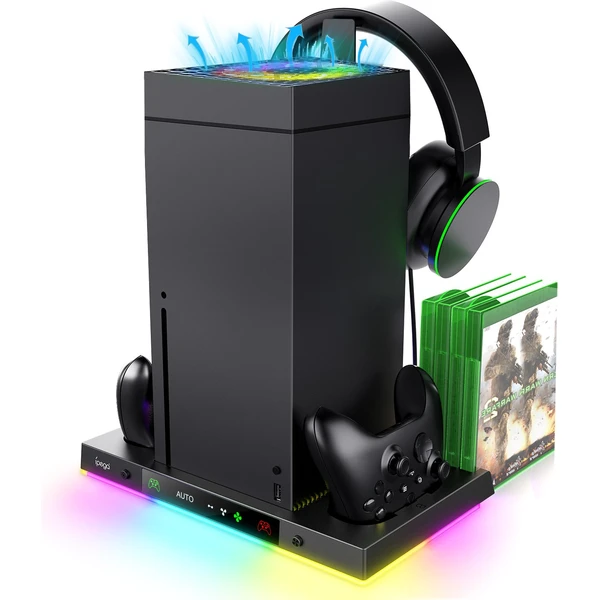 iPega XBX024S Multifunkčný Nabíjací RGB Stojan s Chladením pre Xbox Series X - Nabíjačky - Hlavný obrázok