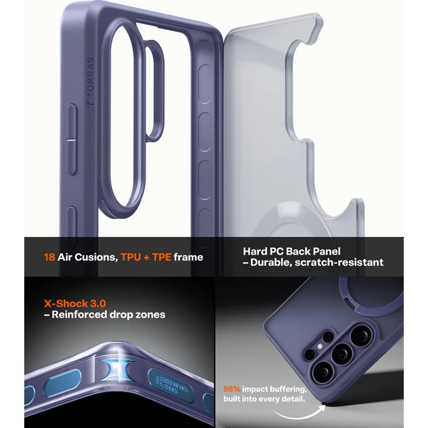 Torras Ostand Q3 Spin MagSafe kryt Samsung Galaxy S26 Ultra violet surge - Puzdra - Obrázok 852d15d3dc9648cf8c2d43d1f10ba9e9