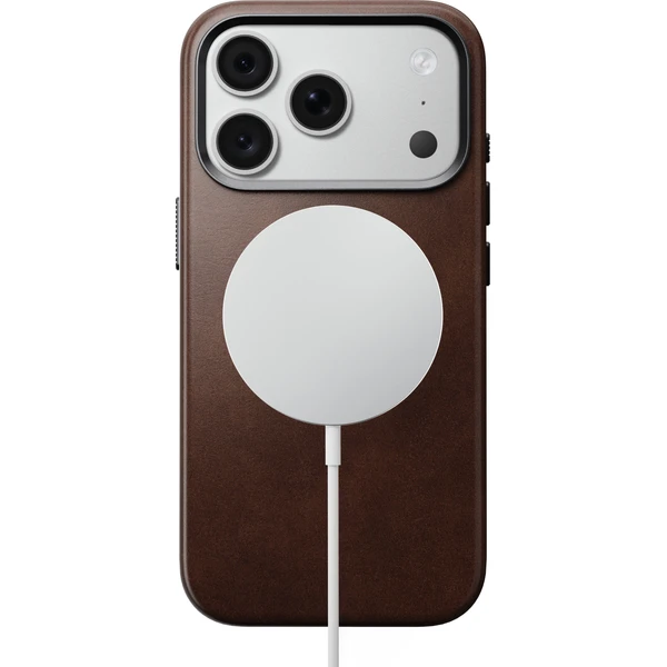 Nomad Traditional Leather (Horween) MagSafe kožený kryt iPhone 17 Pro/18 Pro Rustic Brown - Puzdra - Obrázok 854840e3c16c4f52931c75bcd9c425f1