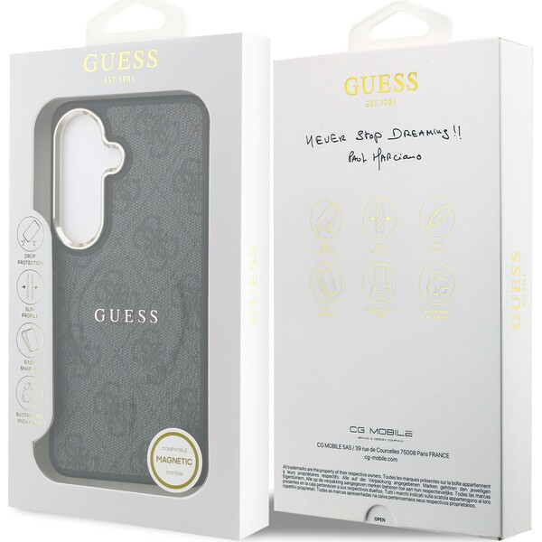 Guess PU Leather 4G Gold Frame Magnetický kryt Samsung Galaxy S26+ čierny - Puzdra - Obrázok 85507e8c3ffd425887491b9732b688a9