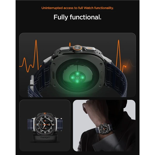 Spigen Fabric Band remienok (suchý zips) Samsung Galaxy Watch Ultra 47mm čierny - Remienky - Obrázok 855f57464f89413297d683bbb4517590