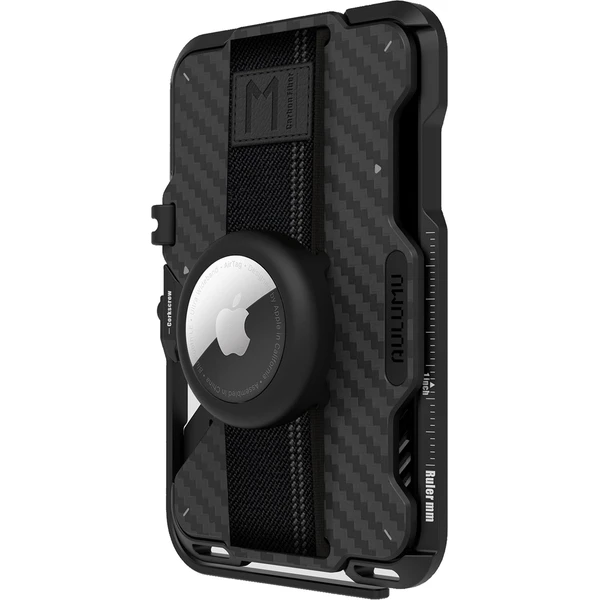Aulumu G03 Multi-Tool magnetická kovová peňaženka MagSafe Carbon Fiber kryt - Peňaženky - Obrázok 856165a643b8431d988969abe609d082