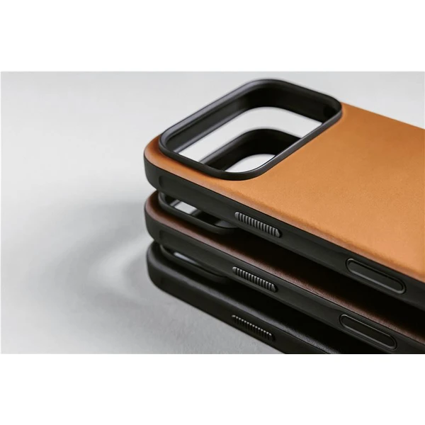 Nomad Modern Leather Case MagSafe kožený kryt iPhone 17 Pro English Tan - Puzdra - Obrázok 856fd0b3572f40bc84d94fa375c20557