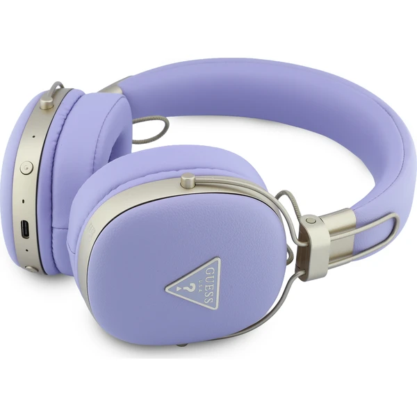 Guess PU Grained Triangle Gold Metal Logo ENC Bezdrôtové Slúchadlá Purple - Slúchadlá - Obrázok 856ff5eb27a047b1bec1cfbf7f52ada6
