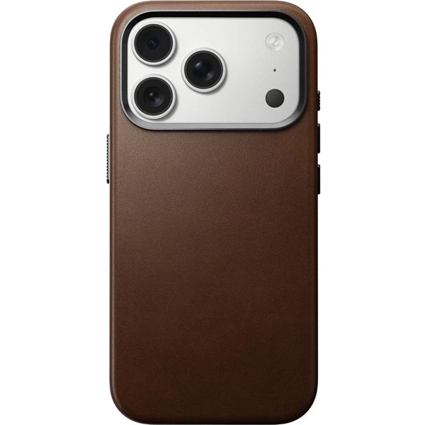 Nomad Traditional Leather Case MagSafe kožený kryt iPhone 17 Pro Brown - Puzdra - Obrázok 8570970bfa514489aab62b87a1f9d414