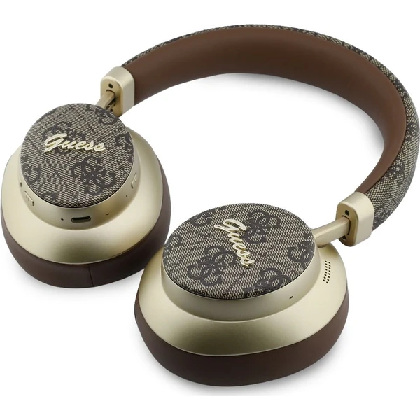 Guess PU 4G Gold Script Metal Logo ENC Bezdrôtová Slúchadlá Brown - Slúchadlá - Obrázok 85997872ad6947bbaafcdf7f8465abf9
