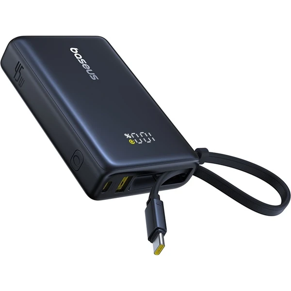 Powerbanka Baseus PicoGo 10000mAh 45W s digitálnym displejom a káblom USB-C čierna - Powerbanky - Obrázok 85AE000N01