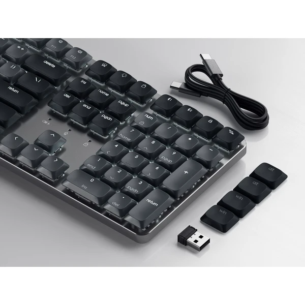 Satechi SM3 Slim mechanická podsvietená Bluetooth klávesnica US temná - Klávesnice - Obrázok 85BF000O01