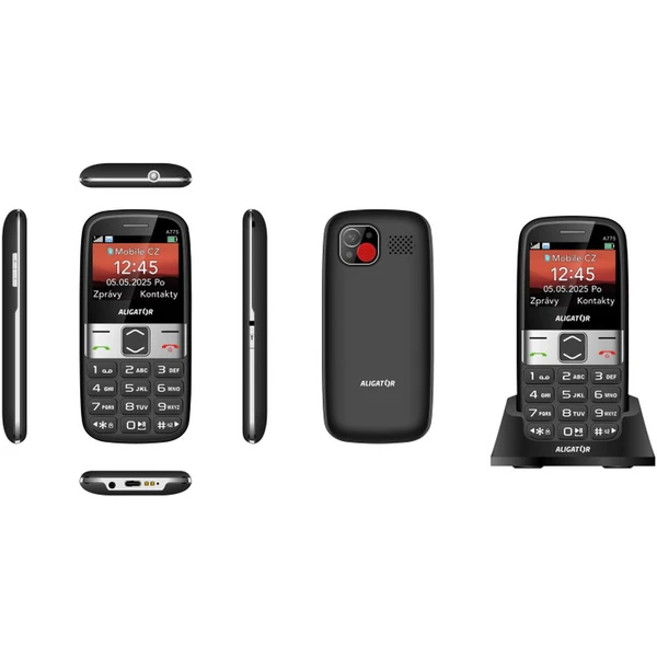 ALIGATOR A775 Senior + stolná nabíjačka čierny - Mobilné telefóny - Obrázok 85WG000J01