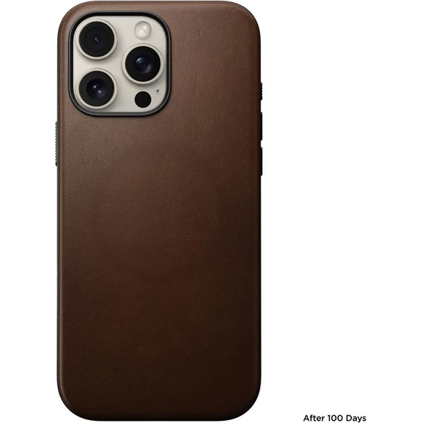 Nomad Modern Leather Case MagSafe kryt iPhone 16 Pro Max hnedý - Puzdra - Obrázok 85b57b80a2084594b9bc8ddf8c125ee8