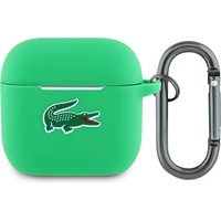 Lacoste Liquid Silicone Croc Logo puzdro AirPods 4 zelené - Puzdra