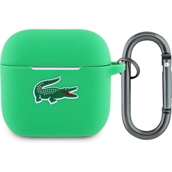 Lacoste Liquid Silicone Croc Logo puzdro AirPods 4 zelené