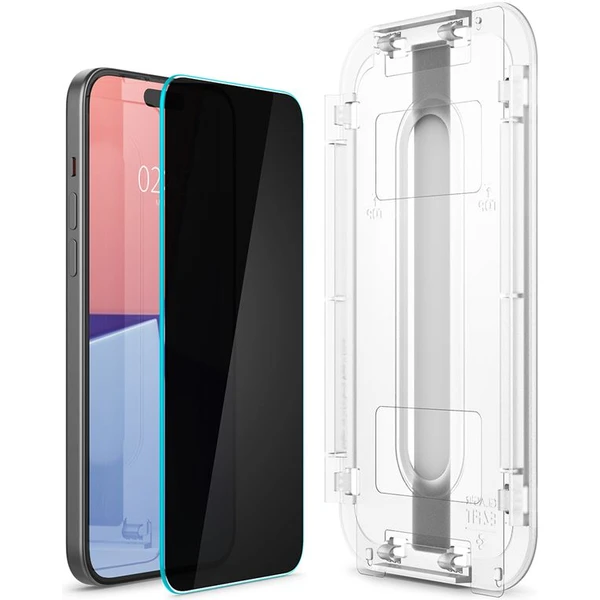 Spigen Glass tR EZ Fit HD (Privacy) tvrdené sklo iPhone 15/16 číre - Ochranné fólie a sklo - Obrázok 85c8f332b616407cb6b14c7371043e0d