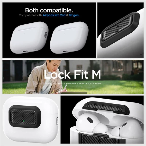 Spigen Lock Fit M puzdro AirPods Pro (2nd/1st Gen) karbón - Puzdra - Obrázok 85c8f521c21a44f291f9c1f2cc929b98