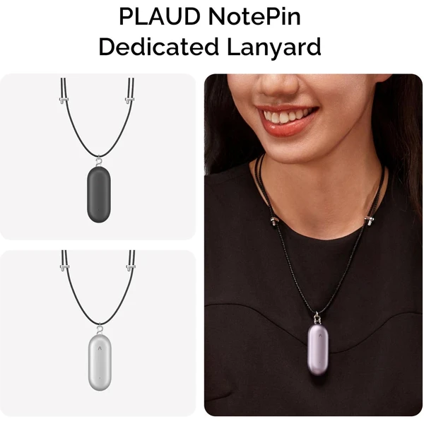 Plaud Note Pin Lanyard retiazka na krk čierny - Puzdra - Obrázok 85e1d55220e848a586983080af0d2aa0