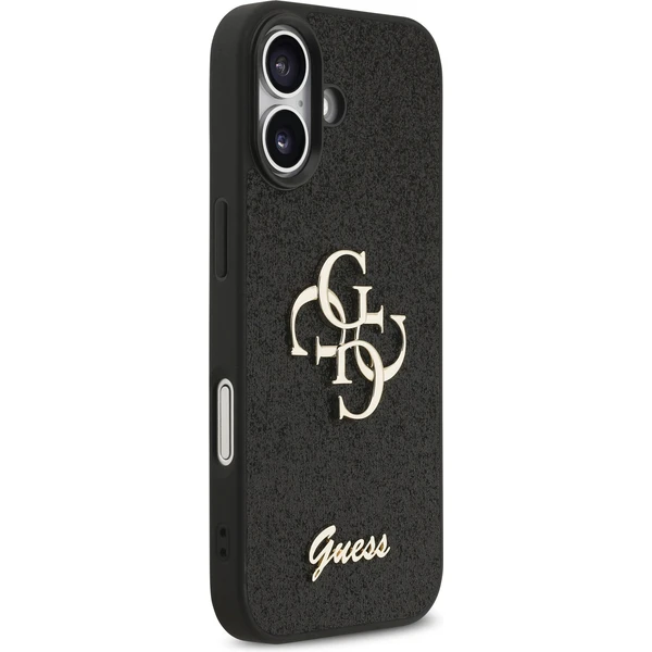 Guess PU Fixed Glitter 4G Metal Logo kryt iPhone 17 čierny - Puzdra - Obrázok 85e417e479354e3ea83e7b97dc05501d