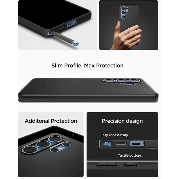 Spigen Thin Fit MagSafe kryt Samsung Galaxy S25 Ultra čierny - Puzdra - Obrázok 85eefe30be0d4f42a05832ef3d22f870
