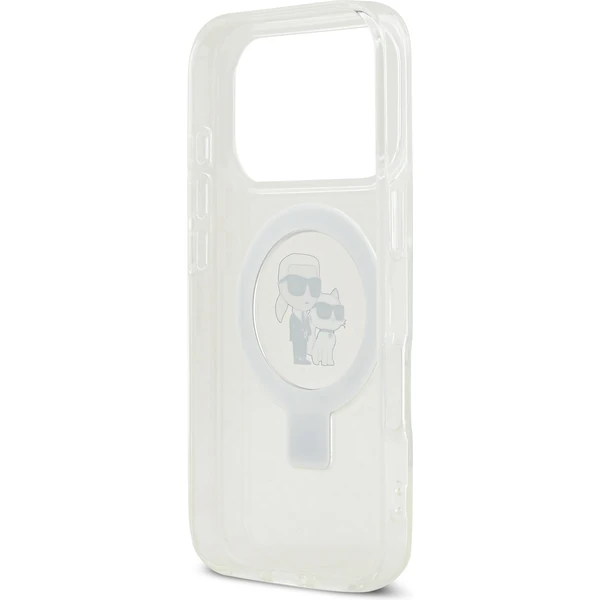 Karl Lagerfeld Ringstand Karl a Choupette MagSafe kryt iPhone 17 Pro biely - Puzdra - Obrázok 8616af105dcf440fb4440fca1202166d