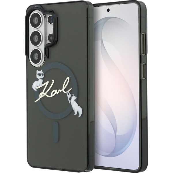 E-shop Karl Lagerfeld IML Choupette Karl Skript Logo Magnetický kryt Samsung Galaxy S26 Ultra čierny