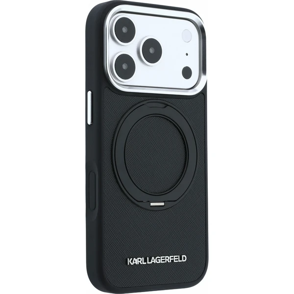 Karl Lagerfeld PU Saffiano Ring Stand MagSafe kryt iPhone 18 Pro černý - Puzdra - Obrázok 862269d7cd034fc7ae4247f26eb6e0b4