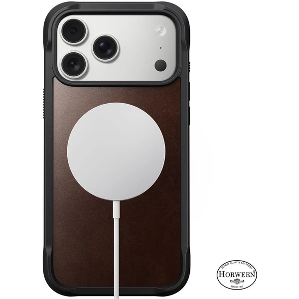 Nomad Rugged Leather Case (Horween) MagSafe kožený kryt iPhone 17 Pro Max Rustic Brown - Puzdra - Obrázok 8626641f9e2140cb9ba7f7ff5f141e96