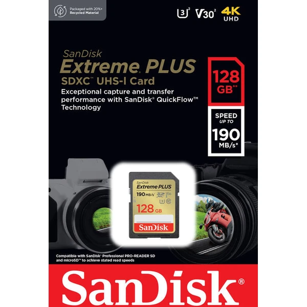 SanDisk Extreme Plus SDXC 128GB - Pamäťové karty - Obrázok 8632000P01