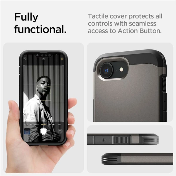 Spigen Tough Armor MagSafe kryt iPhone 17e/16e sivý - Puzdra - Obrázok 86326d8f72c142fda03c926f00335250