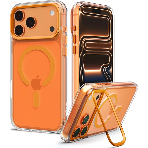Spigen Ultra Hybrid Optik S MagSafe kryt iPhone 18 Pro Max/17 Pro Max priehľadný oranžový - Puzdra - Hlavný obrázok
