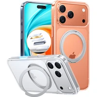 Torras Ostand Pro MagSafe kryt iPhone 17 Pro priehľadný - Puzdra