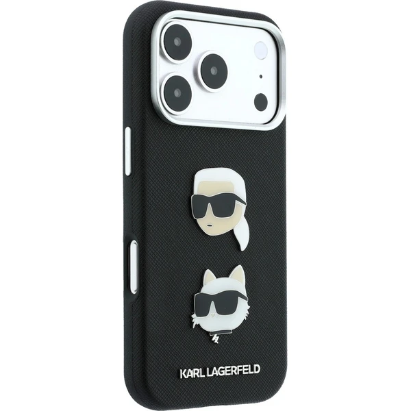 Karl Lagerfeld PU Semi Wrap Saffiano K&CH Heads kryt iPhone 18 Pro černý - Puzdra - Obrázok 8673c8cd05eb43b982c1a3b5d5cee4d0