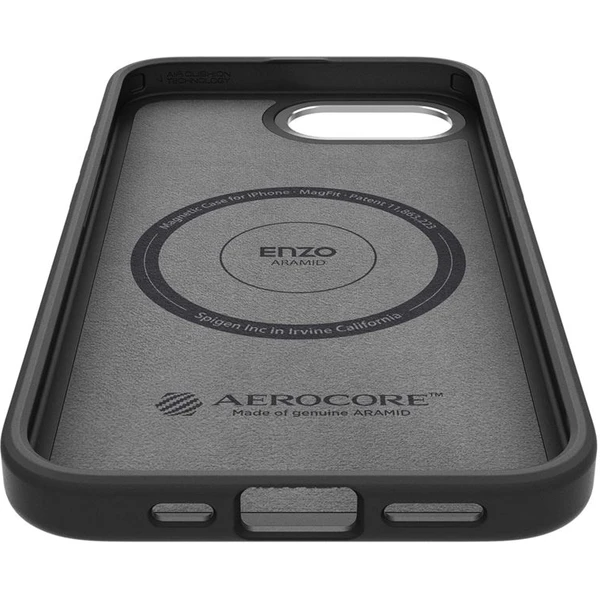 Spigen Enzo Aramid MagSafe kryt iPhone 17e/16e matne čierny - Puzdra - Obrázok 86798aa53eda45899825878f5a4f6fae